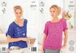 King Cole 3688 Knitting Pattern Ladies' Tops in King Cole Opium