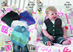 King Cole 3704 Knitting Pattern Babies and Childrens Slipovers & Waistcoats in King Cole Melody DK