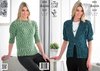 King Cole 3932 Knitting Pattern Womens Cardigan and Top in King Cole Moods Duet DK