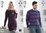 King Cole 3930 Knitting Pattern Sweater and Tunic in King Cole Moods Duet DK