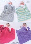 Sirdar 1369 Knitting Pattern Circular Shawl and Blankets in Sirdar Snuggly 4 Ply