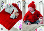 King Cole 3706 Knitting Pattern Baby Jacket, Hat and Blanket in King Cole Comfort Chunky