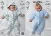 King Cole 3677 Knitting Pattern Hooded Snowsuit and Sleepsuit in Cuddles Chunky and Comfort Chunky