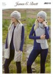 James C Brett JB215 Knitting Pattern Ladies Hats and Scarves in Amazon Super Chunky