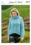 James C Brett JB216 Knitting Pattern Ladies Sweater in Amazon Super Chunky