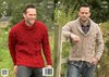 King Cole 3602 Knitting Pattern Sweater and Cardigan in King Cole Big Value Aran