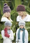 Sirdar 9831 Knitting Pattern Womens Hat Scarf and Mittens in Sirdar Big Softie Super Chunky