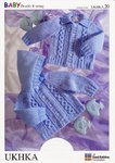 UKHKA 20 Knitting Pattern Baby Jackets in Baby DK