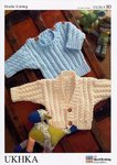 UKHKA 80 Knitting Pattern Baby Sweater and Cardigan in DK