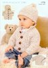 Sirdar 1776 Knitting Pattern Sweater, Jacket & Hat in Sirdar Snuggly DK