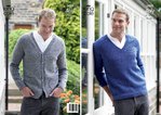 King Cole 3420 Knitting Pattern Sweater & Cardigan in King Cole 4 Ply