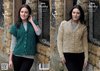 King Cole 4036 Knitting Pattern Jacket and Waistcoat in Chunky Tweed