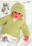 Sirdar 1815 Knitting Pattern Cardigans, Hats, Mittens & Bootees in Sirdar Snuggly DK