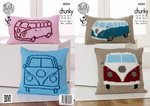 King Cole 4324 Knitting Pattern Camper Van Cushions in King Cole Big Value Chunky