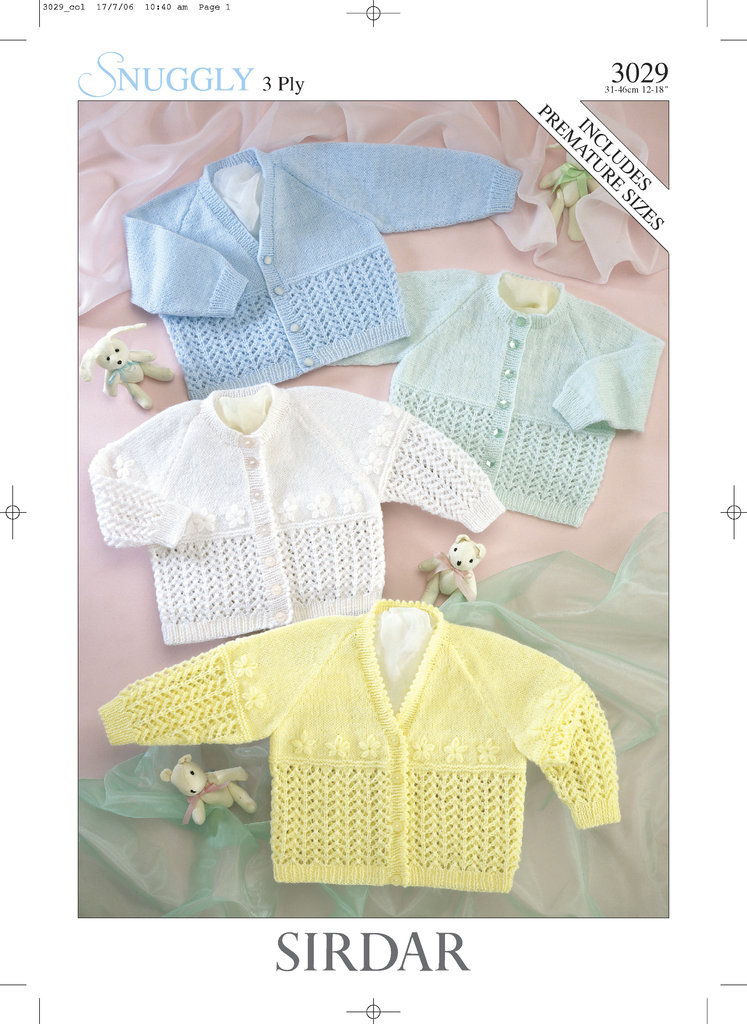 Sirdar 3029 Modèle de tricot de cardigans pour bébé en Sirdar