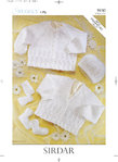 Sirdar 3930 Knitting Pattern Cardigans, Hat, Mittens and Bootees in Sirdar Snuggly 4 Ply