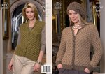 King Cole 3200 Knitting Pattern Cardigan, Waistcoat and Hat in King Cole Baby Alpaca DK