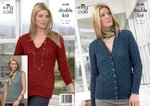 King Cole 3199 Knitting Pattern Womens Sweater, Vest Top and Cardigan in King Cole Baby Alpaca DK