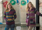 King Cole 3315 Knitting Pattern Coat and Top in King Cole Riot DK