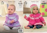 King Cole 3499 Knitting Pattern Jacket, Angel Top, Hat and Blanket in King Cole DK