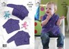 King Cole 3512 Knitting Pattern Baby Patterned Cardigans in King Cole Cottonsoft DK