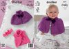 King Cole 3554 Knitting Pattern Girl's Cape, Wrap Top, Headband and Blanket in Cuddles Chunky