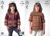 King Cole 3669 Knitting Pattern Cardigan and Top in King Cole Riot Chunky