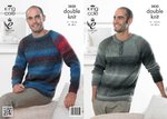 King Cole 3830 Knitting Pattern Mens Sweaters in King Cole Country Tweed DK