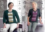King Cole 3877 Knitting Pattern Ladies Tunic and Sweater in King Cole Merino Blend DK