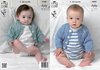 King Cole 3989 Knitting Pattern Cardigans and Romper Suits in King Cole Bamboo Cotton 4 Ply