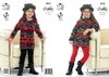 King Cole 4030 Knitting Pattern Girls' Sweater Dresses in King Cole Big Value Chunky
