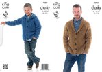 King Cole 4088 Knitting Pattern Cardigan and Hoodie in King Cole Big Value Chunky