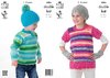 King Cole 4096 Knitting Pattern Tunic, Sweater, Hats and Hand Warmers in King Cole Flash DK