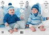 King Cole 4116 Knitting Pattern Boys Sweaters and Hats in King Cole Splash DK and Baby Big Value DK