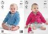King Cole 4138 Knitting Pattern Babies' Raglan Cardigans in Big Value Recycled Cotton Aran