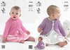 King Cole 4136 Knitting Pattern Babies Coat and Cardigan in Big Value Recycled Cotton Aran