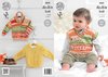 King Cole 4201 Knitting Pattern Baby Boys Sweater and Tank Top in King Cole Cherish and Cherished DK