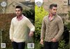 King Cole 4240 Knitting Pattern Jacket and Sweater in King Cole Fashion Aran