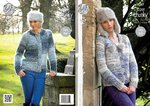King Cole 4287 Knitting Pattern V and Round Neck Cardigans in Big Value Super Chunky Tints