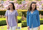 King Cole 4343 Knitting Pattern Cardigans in King Cole Bamboo Cotton DK