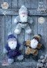 King Cole 9031 Knitting Pattern Tinsel Santas in King Cole Tinsel Chunky