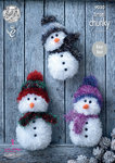 King Cole 9030 Knitting Pattern Tinsel Snowman in King Cole Tinsel Chunky