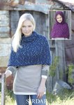 Sirdar 7325 Knitting Pattern Stand Up Neck & Hooded Poncho in Sirdar Husky Super Chunky