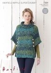 Sirdar 7364 Knitting Pattern Womens Poncho in Hayfield Ripple Super Chunky