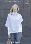 Sirdar 7344 Knitting Pattern Womens Poncho in Sirdar Country Style 4 Ply