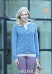 Sirdar 7343 Knitting Pattern Womens Cardigan with Leaf Pattern in Country Style 4 Ply
