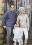 Sirdar 9701 Knitting Pattern Easy Knit Family Sweaters in Hayfield Chunky With Wool