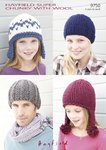 Sirdar 9750 Knitting Pattern Hats in Hayfield Super Chunky With Wool