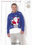Sirdar 9722 Knitting Pattern Mens Santa Claus Christmas Sweater in Sirdar Country Style DK