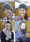 Sirdar 9625 Knitting Pattern Childrens and Adults Hats and Mittens in Sirdar Click Chunky